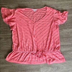 🌼Time & Tru coral blouse  size XL